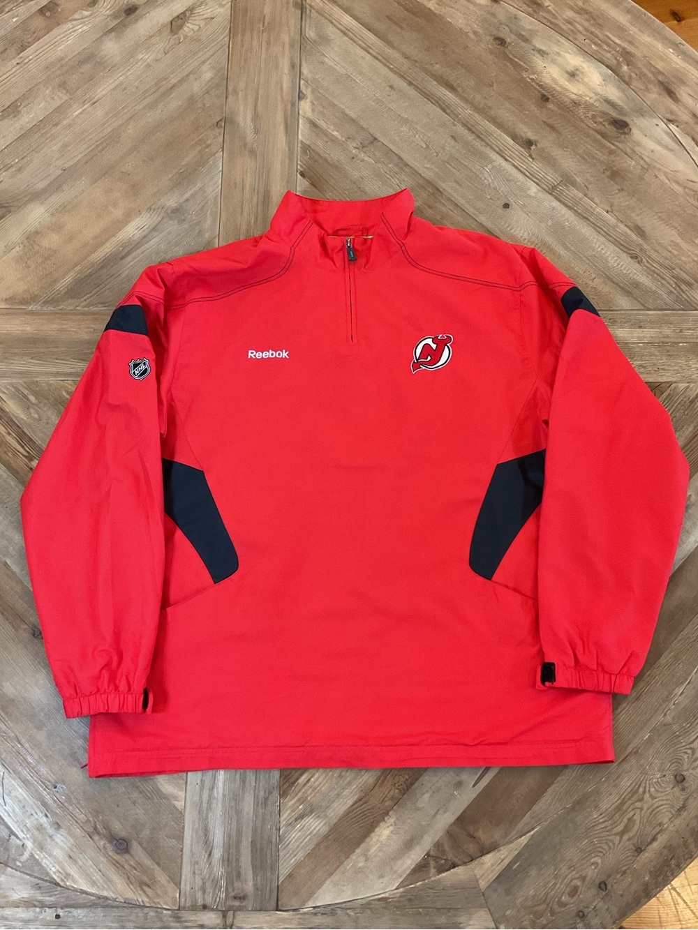 Reebok‎ NHL New Jersey Devils Center Ice 1/4 Zip Pullover Jacket 2XL